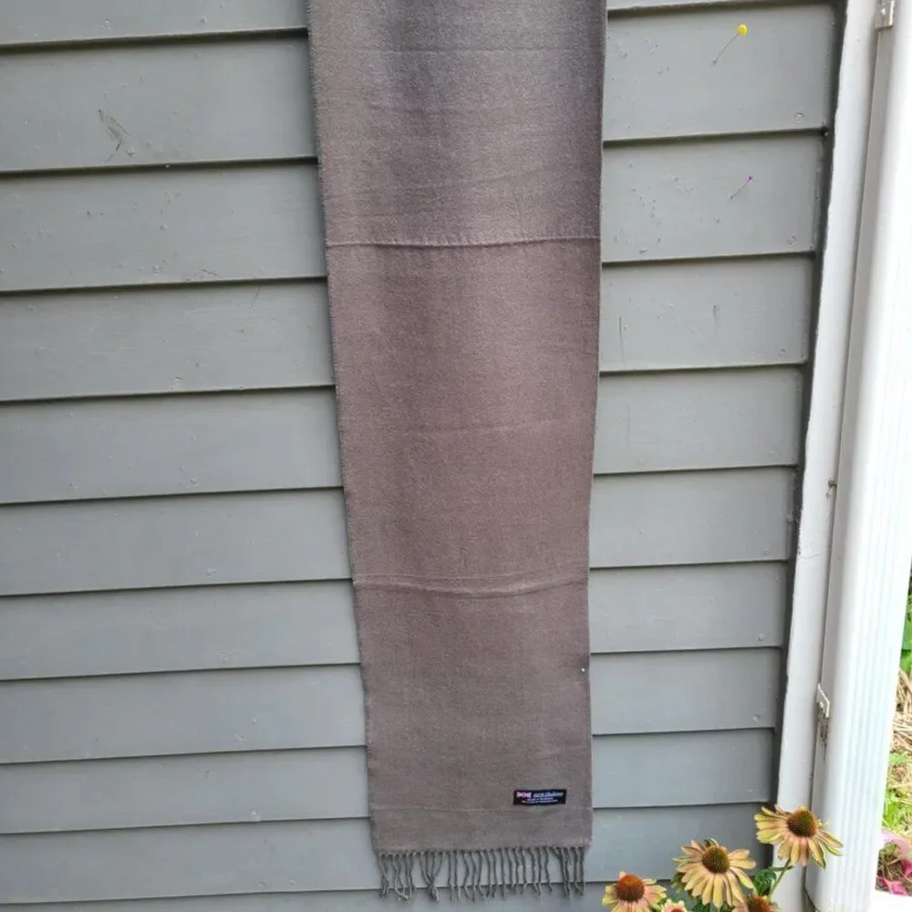 100% Cashmere Scarf Made in Scotland Military Green